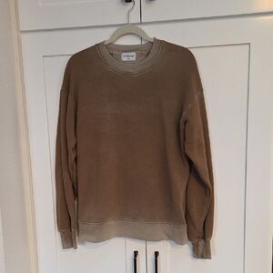 Cotton Citizen Men's Tan Crewneck Sweater Oversize Vintage